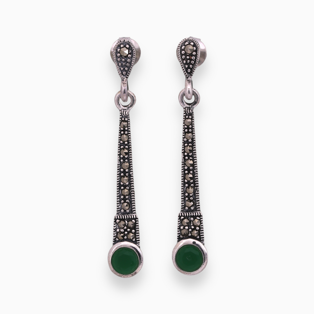 Marcasite designer silver earring