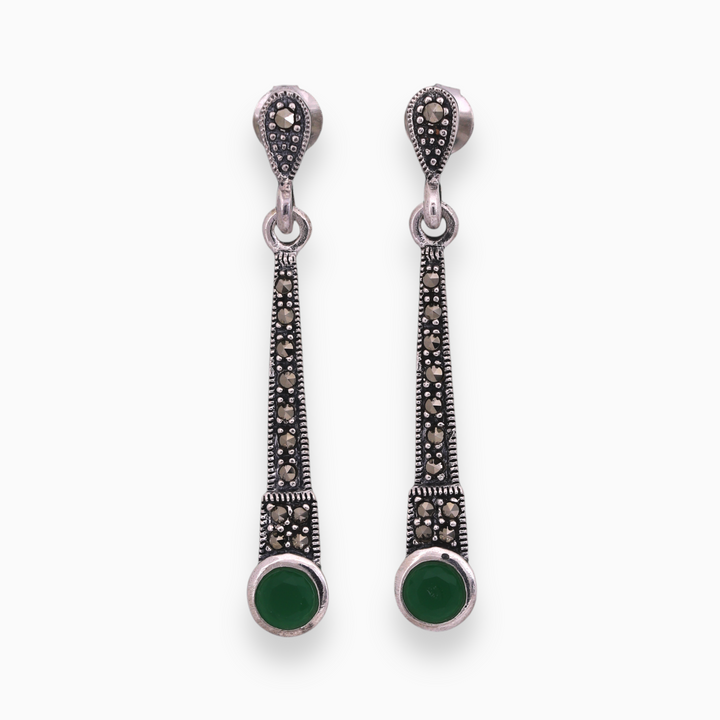 Marcasite designer silver earring