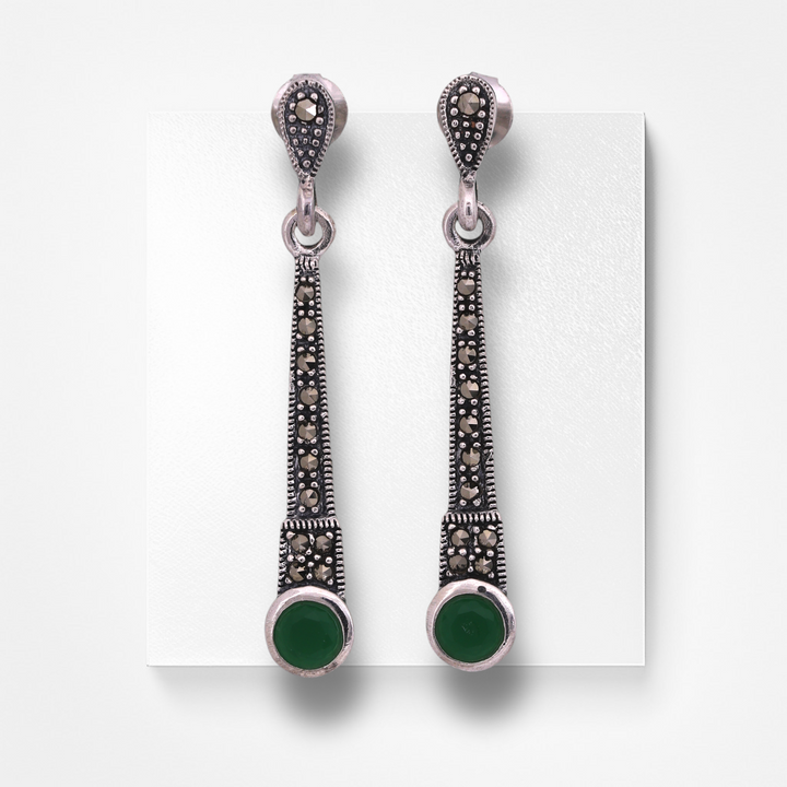 Marcasite designer silver earring