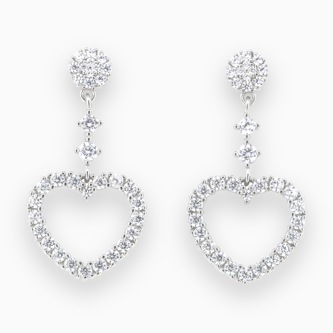 925 silver earrings- Luxury Silver Earrings with CZ Stones – Affordable Elegance