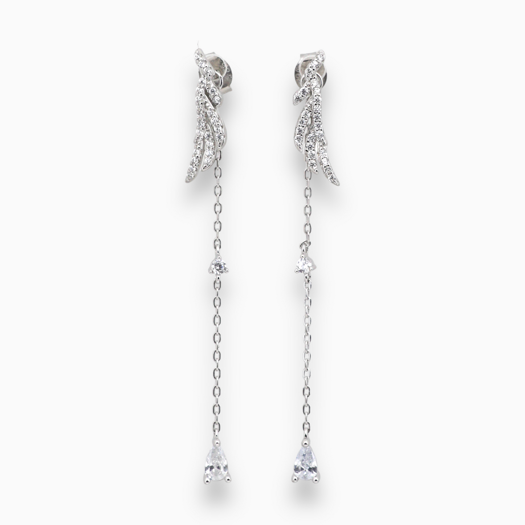 925 silver earrings- slim, sleek and Lightweight dangle Earrings – Perfect for trendy style