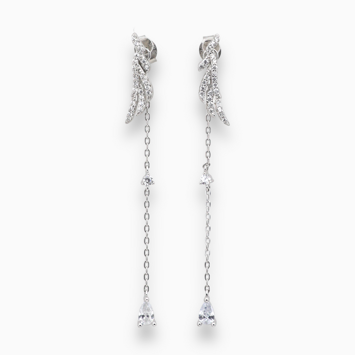925 silver earrings- slim, sleek and Lightweight dangle Earrings – Perfect for trendy style