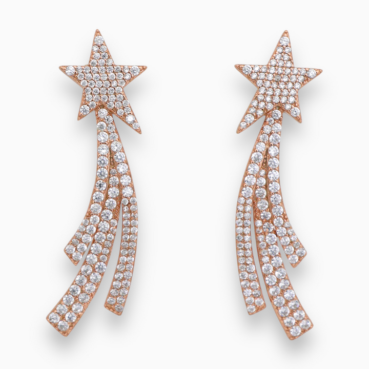 925 silver earrings- Trendy CZ-Studded Silver Earrings for a Glamorous Look