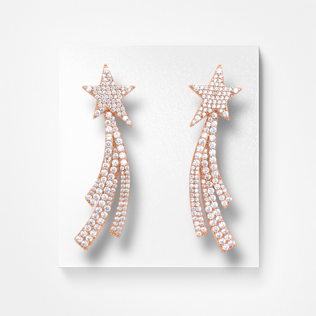 925 silver earrings- Trendy CZ-Studded Silver Earrings for a Glamorous Look