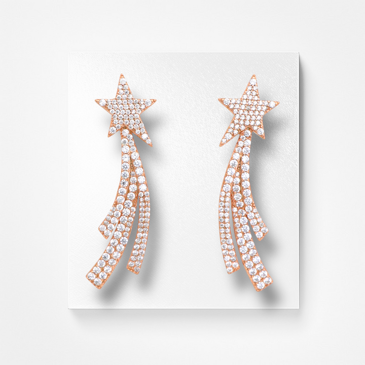 925 silver earrings- Trendy CZ-Studded Silver Earrings for a Glamorous Look