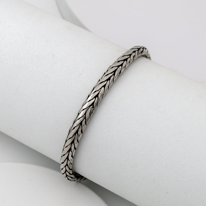 Men's Silver Bracelet: Fish fin designs