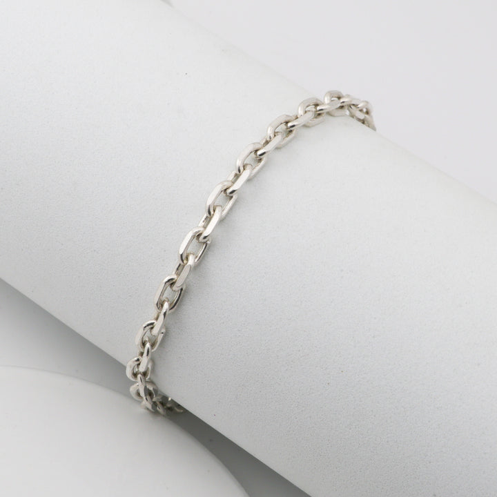 Men's shining silver bracelet